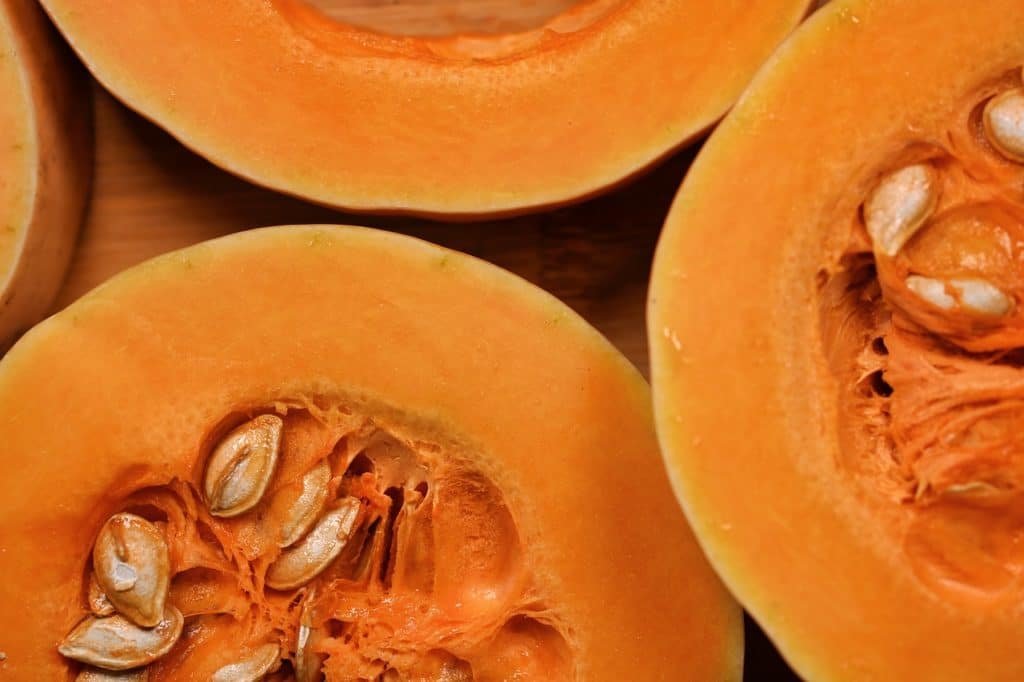 A close up of a pumpkin with seeds, Can You Freeze Butternut Squash.