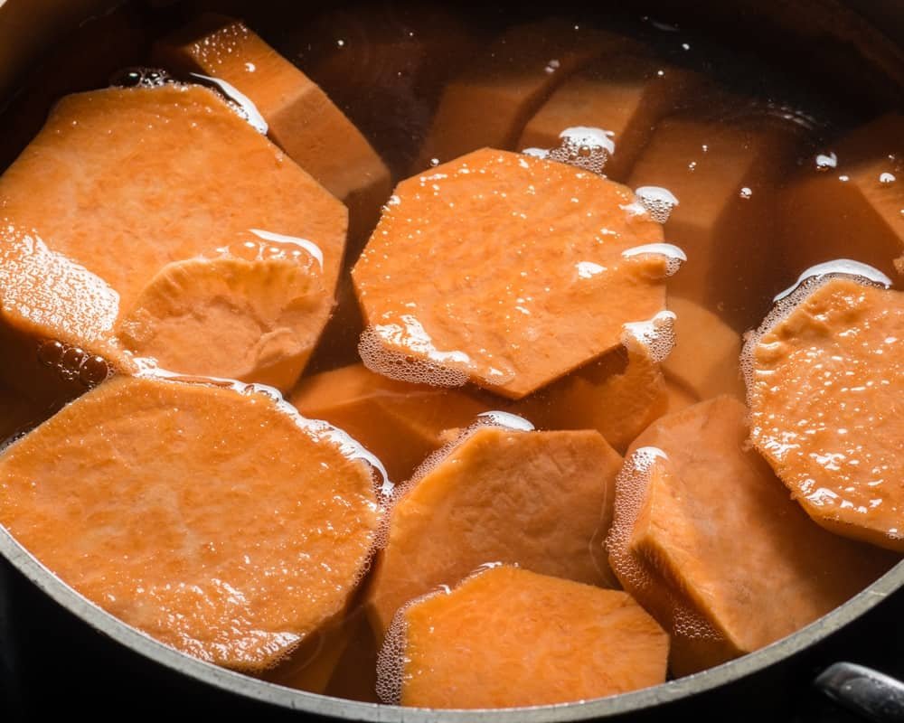 Blanching Sweet Potatoes