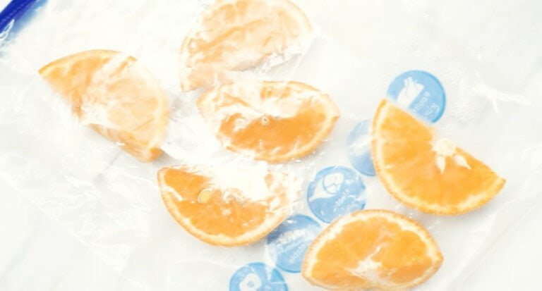 Freeze Orange Wedges or Slices in Bags