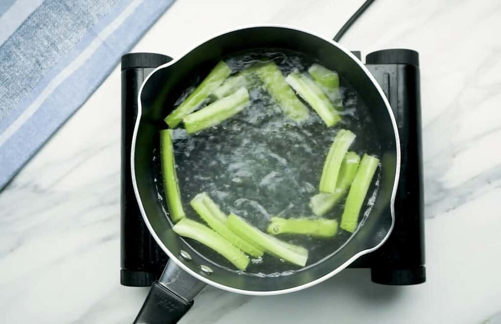 Blanch Celery for Freezing 1