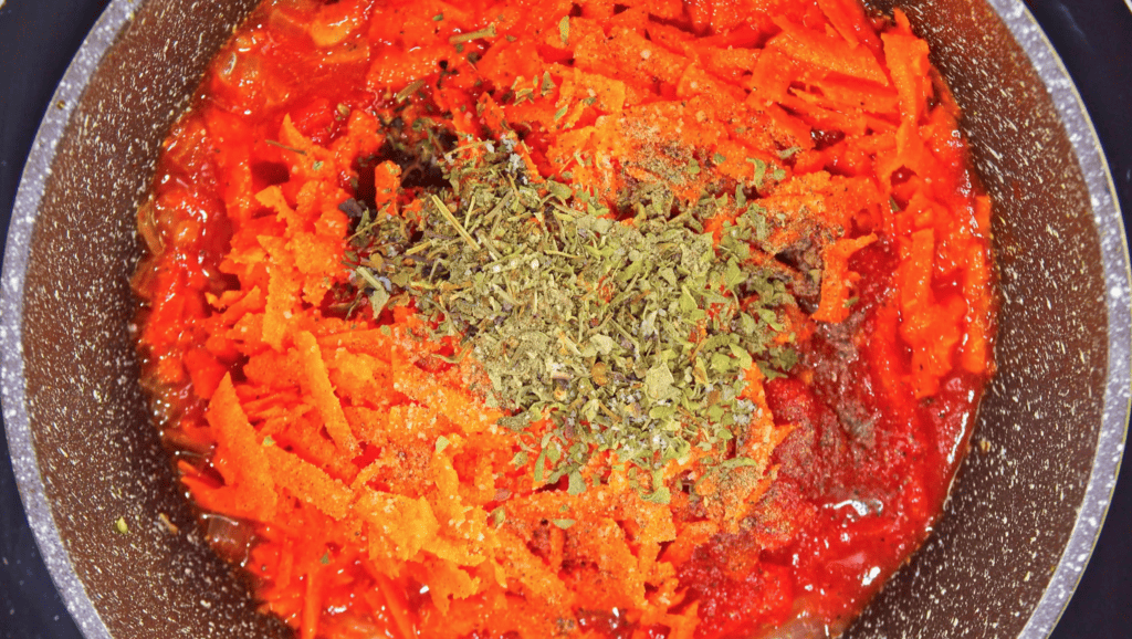 Sicilian Tomato Sauce tomatoes carrots and spices