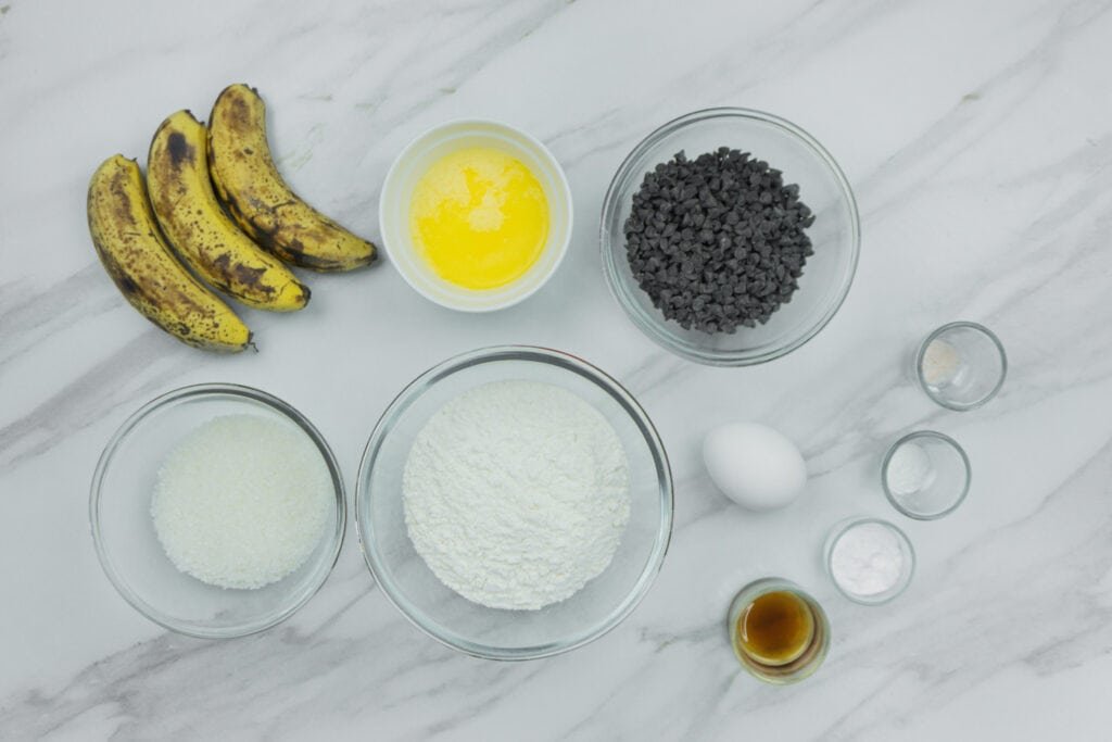 Banana Bread Recipe ingredients